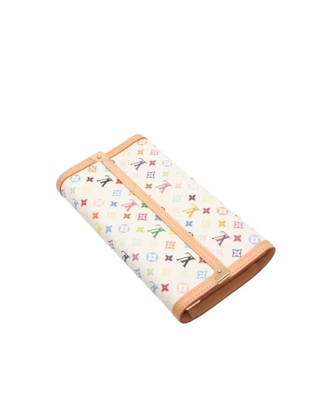 Louis Vuitton Porte Tresor International Wallet Takashi Murakami White